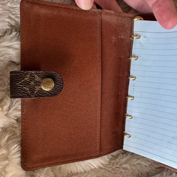LV Monogram Agenda PM Planner Cover Brown Canvas Leather - Picture 5 of 12